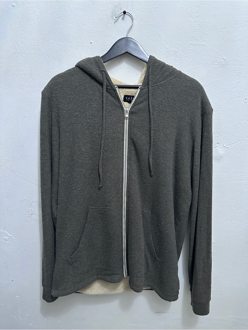 Velvet by Graham & Spencer Women’s L Hooded Zip Jacket Grey